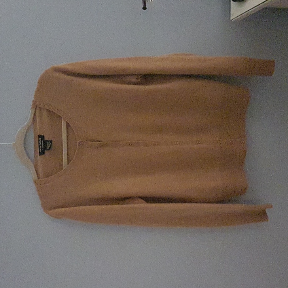Lord and Taylor 100% Cashmere Cardigan Sweater - XL - Camel
